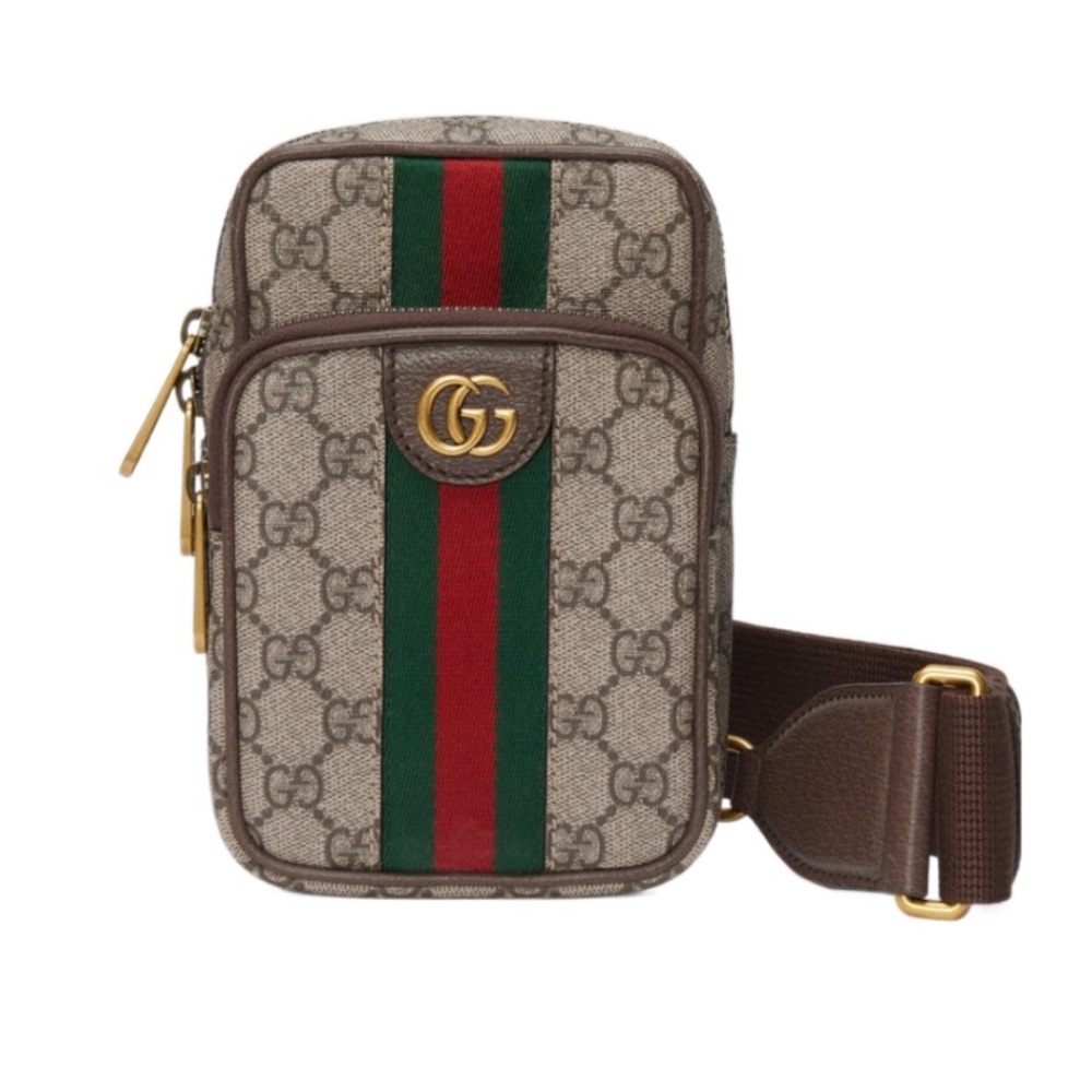 Gucci Ophidia GG Front-Pocket Belt Bag / Crossbody Bag